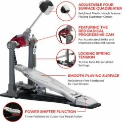 Pearl P-1030R Eliminator Solo Red Single Pedal -Alesis Store thumb d gallery base 499bdd09