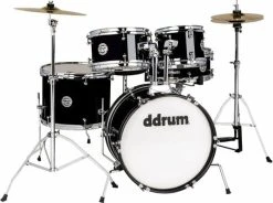 DDRUM D1 Jr 5-Piece Complete Drum Kit Junior Drum Set Black Midnight Black