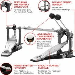 Pearl P-1032 Eliminator Solo Black Double Pedal -Alesis Store thumb d gallery base 9bf233cc