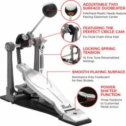 Pearl P-1030 Eliminator Solo Black Single Pedal -Alesis Store thumb d gallery base e947286b