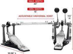 Pearl P-1032 Eliminator Solo Black Double Pedal -Alesis Store thumb d gallery base f7aead8b